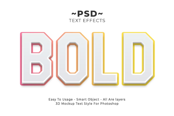 PSD gratuit effet de style de texte 3d