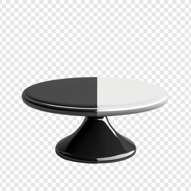 PSD gratuit un élégant stand de gâteaux à moitié noir et blanc