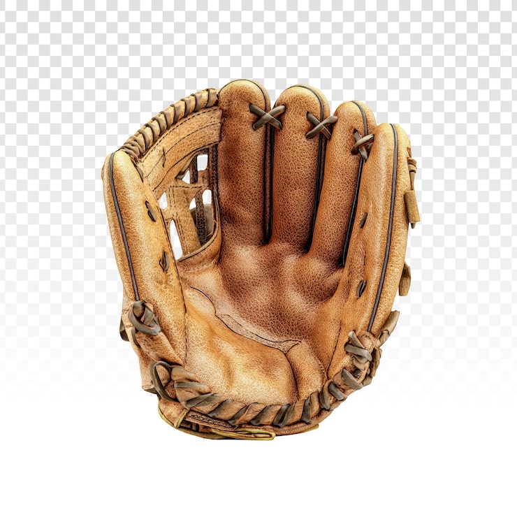 PSD gratuit gants de baseball en cuir brun