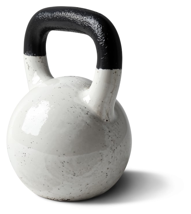 PSD gratuit en gros plan sur le kettlebell blanc