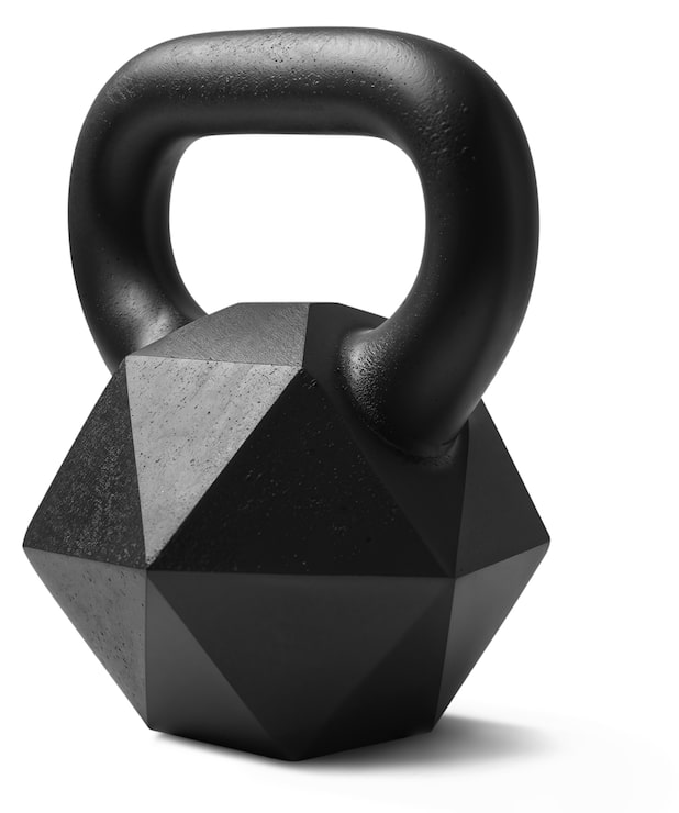 PSD gratuit en gros plan sur le kettlebell noir