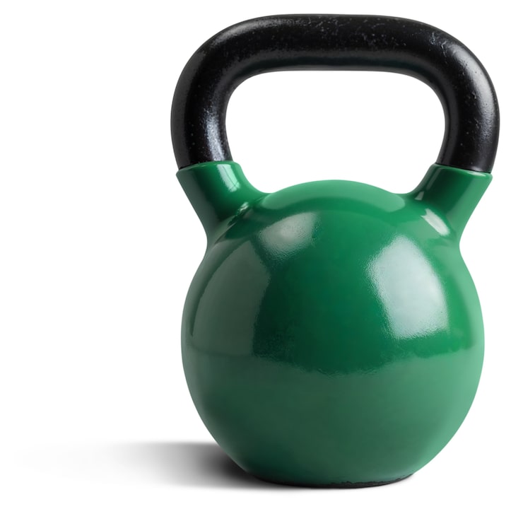PSD gratuit en gros plan sur le kettlebell vert