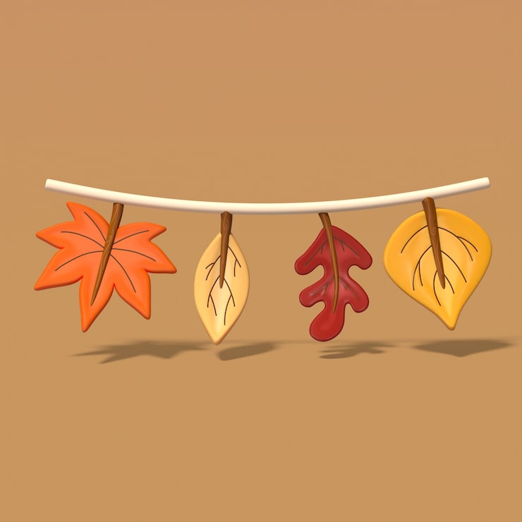 PSD gratuit guirlande de feuilles d'automne