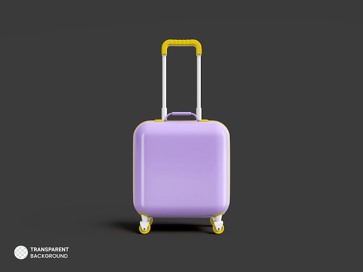 PSD gratuit hardside voyage bagages valise isolé icône illustration de rendu 3d