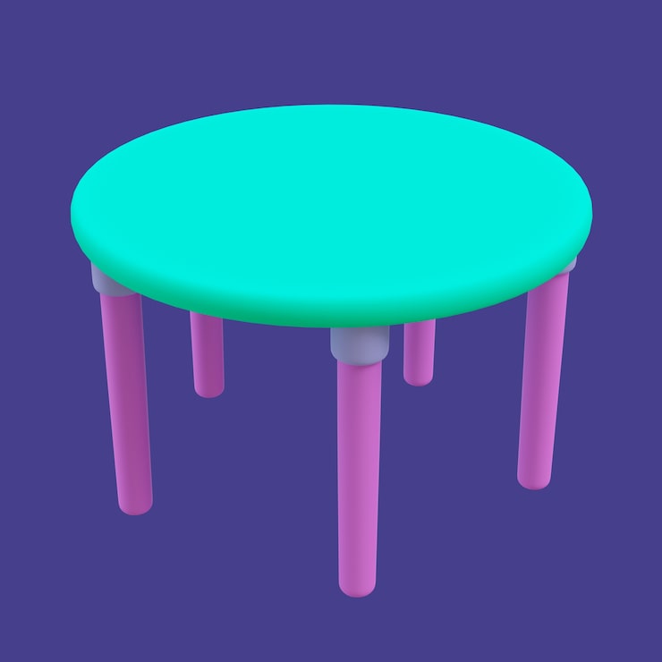 PSD gratuit icône de maternelle 3d avec table