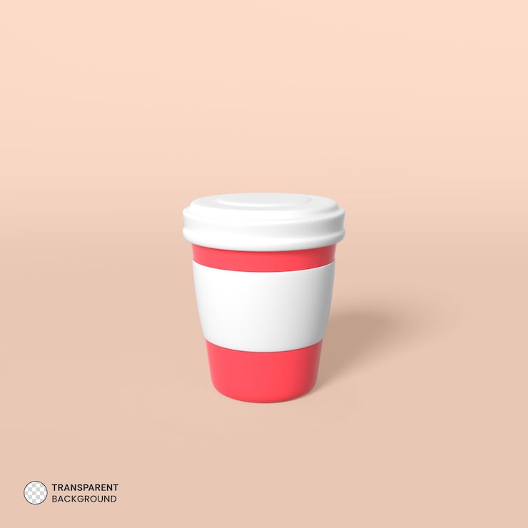 PSD gratuit icône de tasse de café illustration de rendu 3d isolé