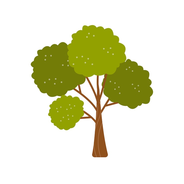 PSD gratuit illustration des arbres isolés