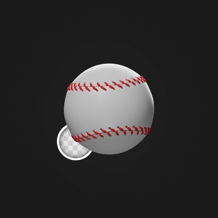 PSD gratuit incroyable illustration 3d de balle de baseball