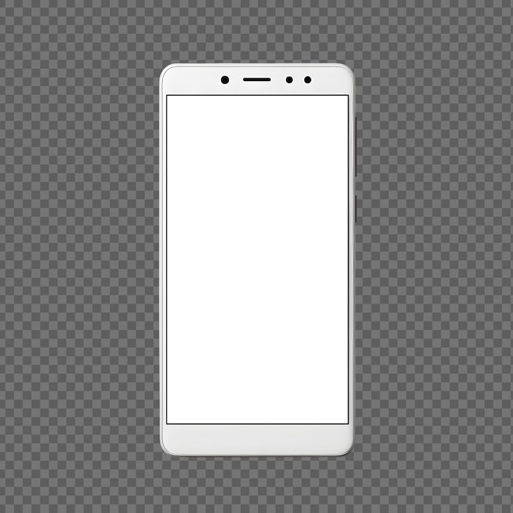 PSD gratuit isoler le smartphone avec une maquette psd à écran blanc