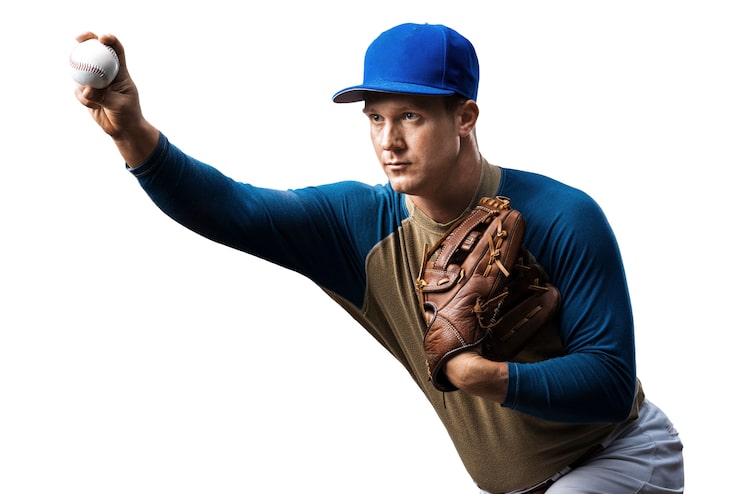 PSD gratuit joueur de baseball isolé