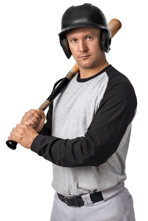 PSD gratuit joueur de baseball isolé