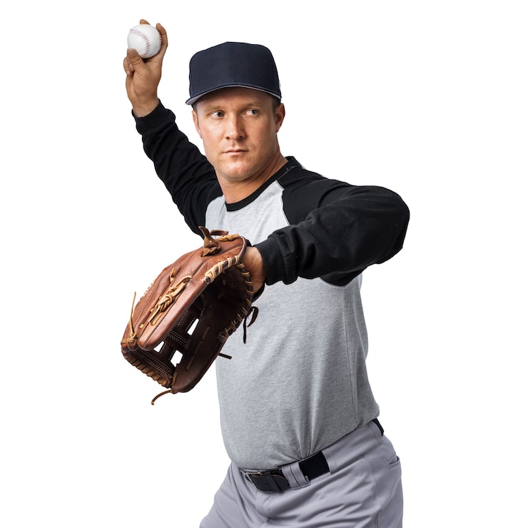 PSD gratuit joueur de baseball isolé