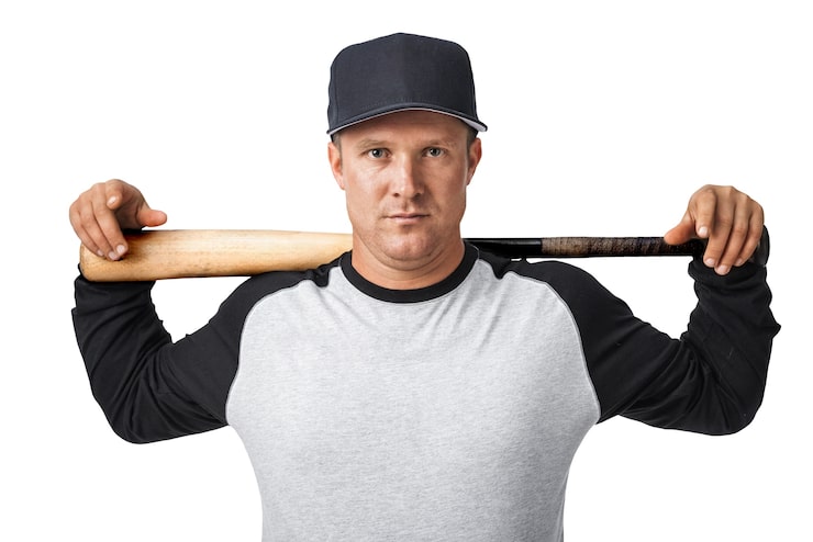 PSD gratuit joueur de baseball isolé
