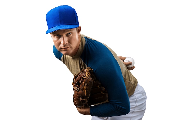 PSD gratuit joueur de baseball isolé