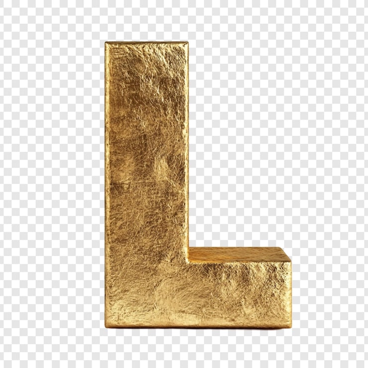 PSD gratuit la lettre dorée l un alphabet luxueux