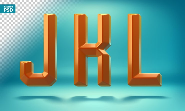 PSD gratuit lettres géométriques pointues 3d