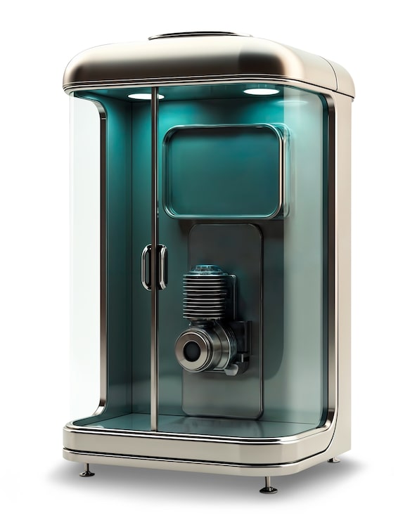 PSD gratuit la machine du temps est isolée.