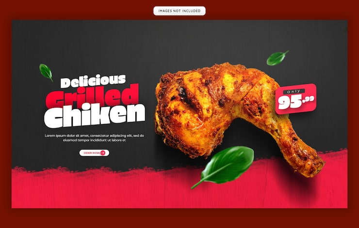 PSD gratuit menu alimentaire et modèle de bannière web restaurant
