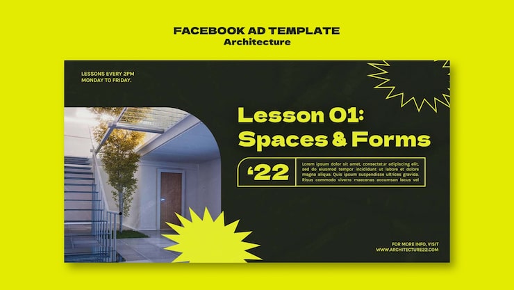 PSD gratuit modèle d'architecte design plat