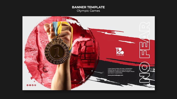 PSD gratuit modèle de bannière de jeux de sport