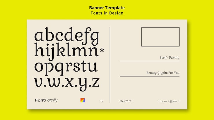 PSD gratuit modèle de bannière pour les polices et le design