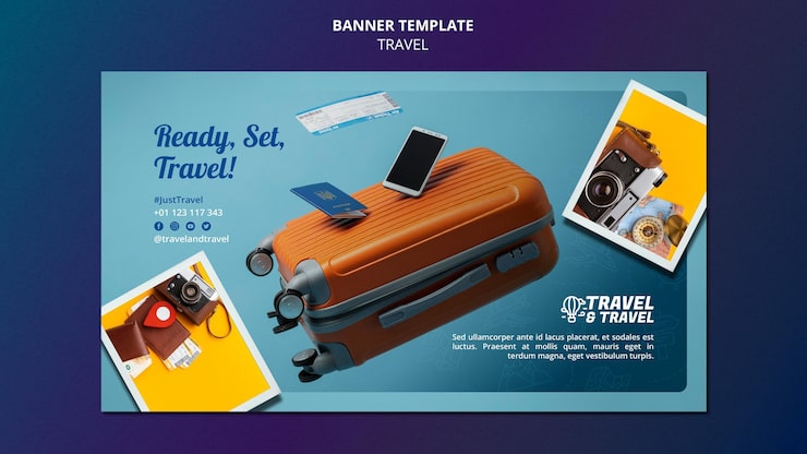 PSD gratuit modèle de bannière de voyage