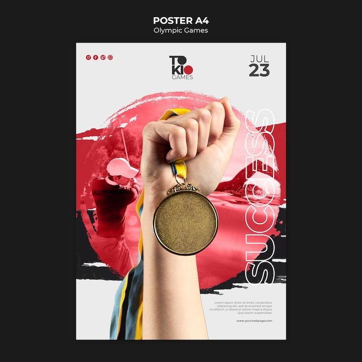 PSD gratuit modèle d'impression de compétition sportive