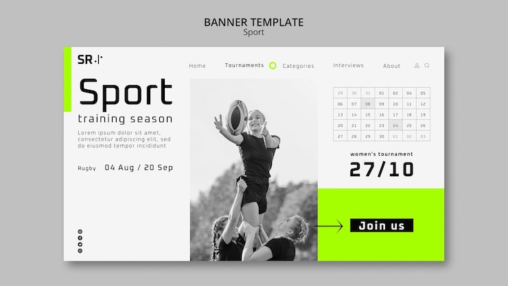 PSD gratuit modèle de page de destination pour le sport et l'activité