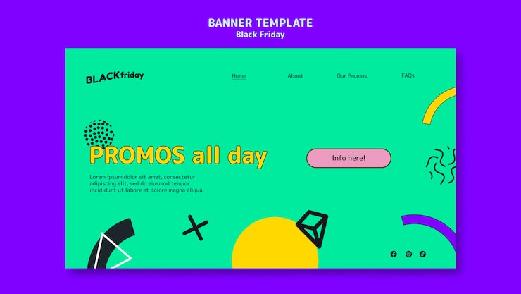 PSD gratuit modèle de vendredi noir design plat