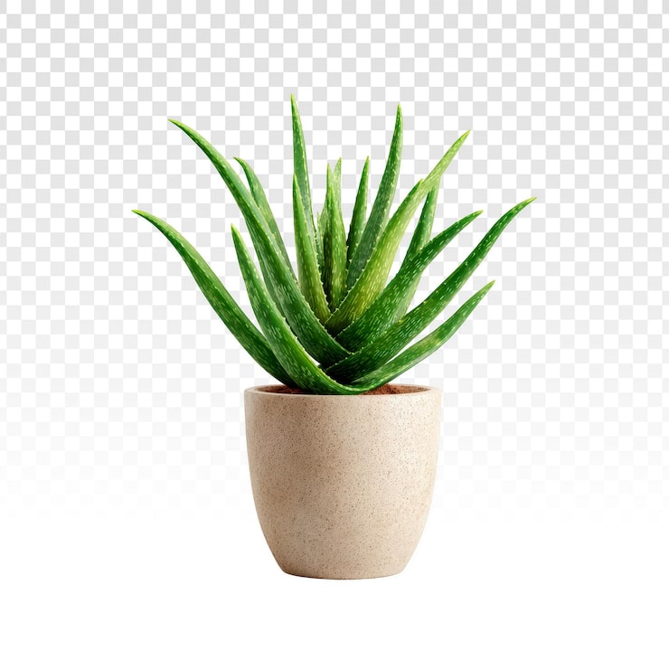 PSD gratuit la plante d'aloe vera dans un pot