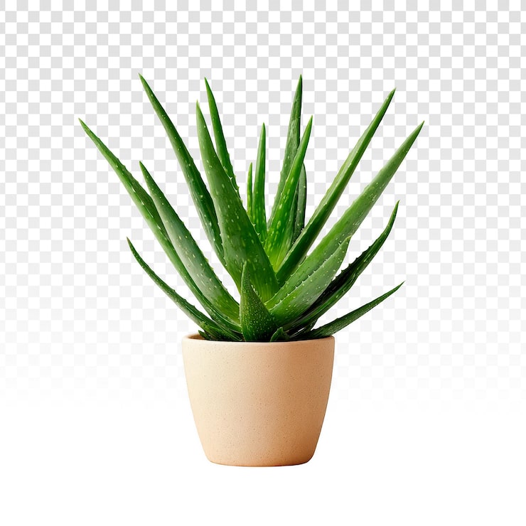 PSD gratuit plante d'aloe vera en pot