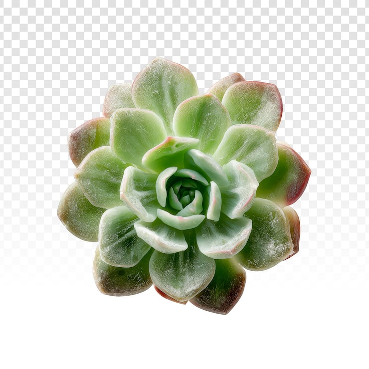 PSD gratuit plante succulente echeveria verte isolée