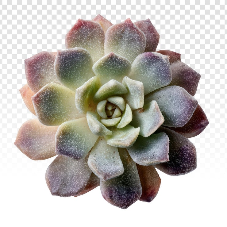 PSD gratuit plante succulente echeveria vibrante aux feuilles en rosette