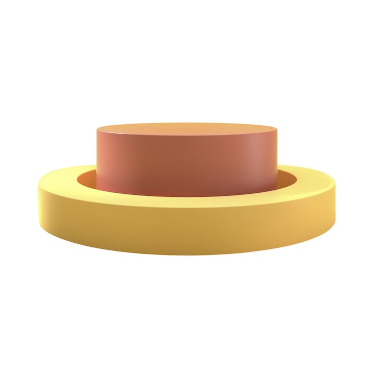PSD gratuit le podium de rendu 3d est isolé.
