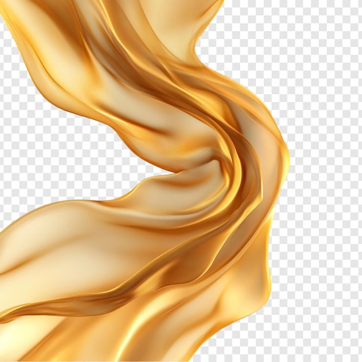 PSD grátis abstract golden silk swirl uma renderização 3d de luxo