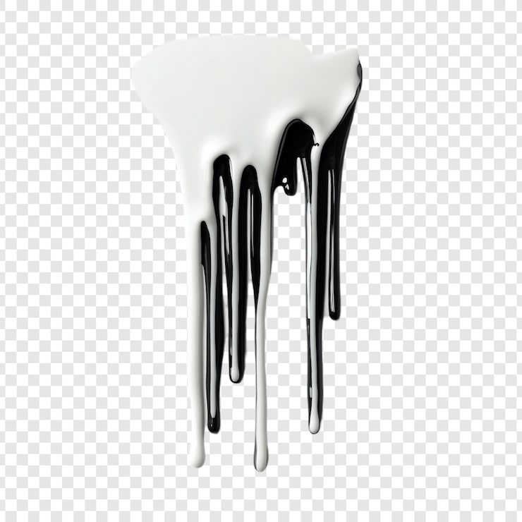 PSD grátis abstracto pintura a gotejar em preto e branco