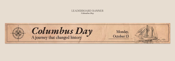 PSD grátis banner de classificação do dia de colombo