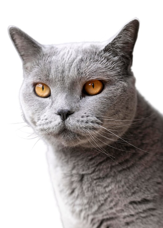 PSD grátis belo retrato de gato isolado