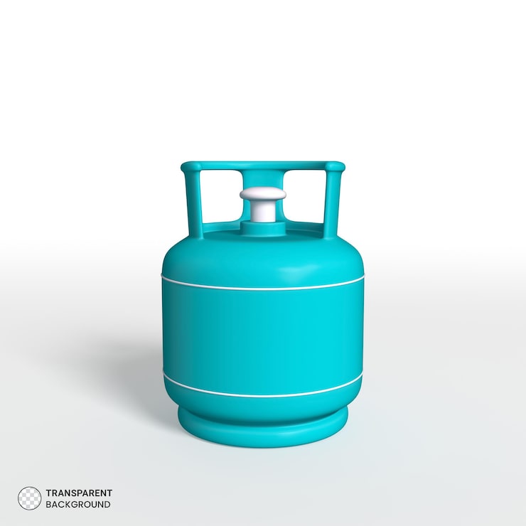 PSD grátis cilindro de gás de cozinha 3d renderizar ícone isolado