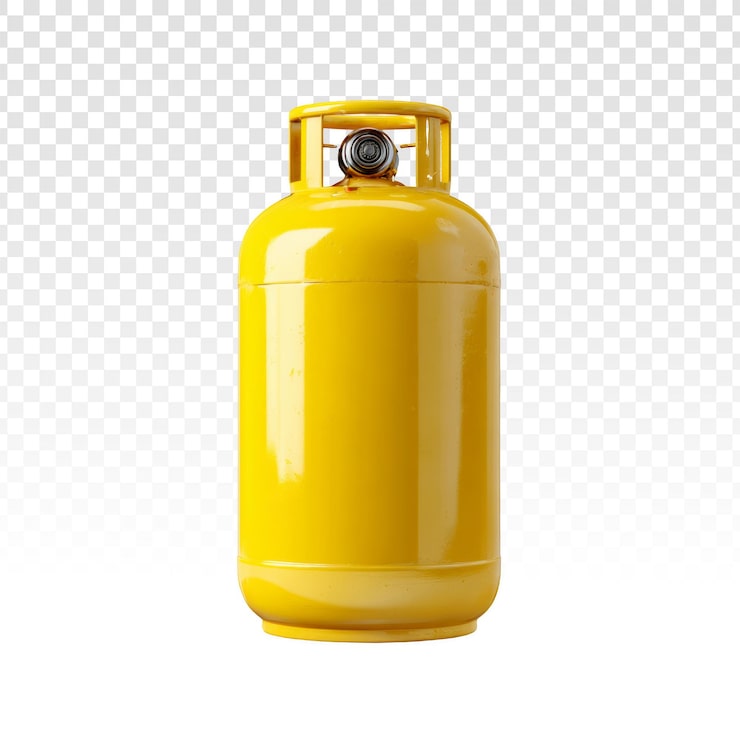 PSD grátis cilindro de gás propano amarelo