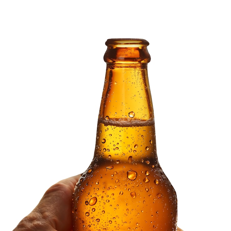 PSD grátis close-up em cerveja isolada