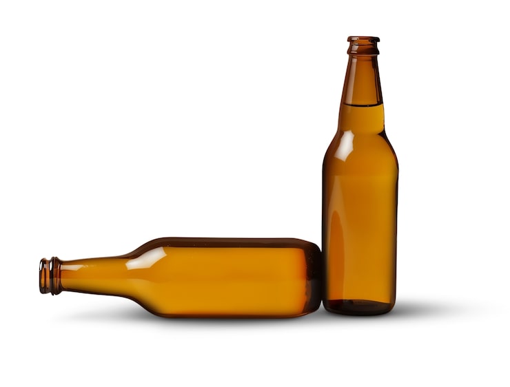 PSD grátis close-up em cerveja isolada
