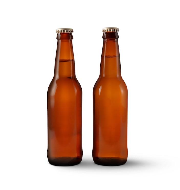 PSD grátis close-up em cerveja isolada