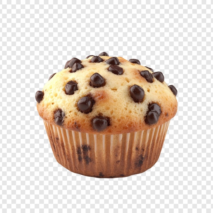 PSD grátis delicioso chocolate chip muffin doce deleite assado bondade delicioso indulgência