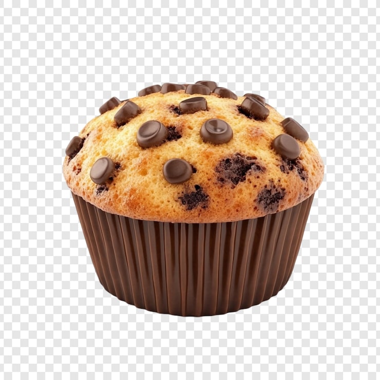 PSD grátis delicioso chocolate chip muffin doce tratamento padaria deliciosa indulgência