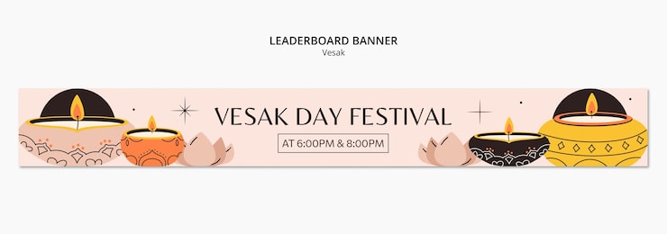 PSD grátis desenho de modelo de banner da tabela de classificação de vesak