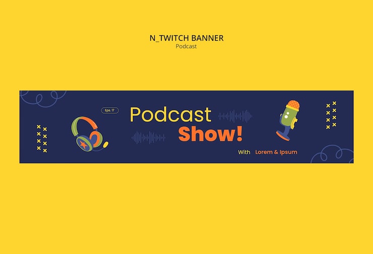 PSD grátis desenho de modelo de podcast
