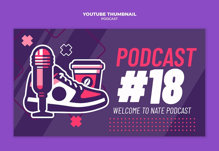PSD grátis desenho de modelo de podcast