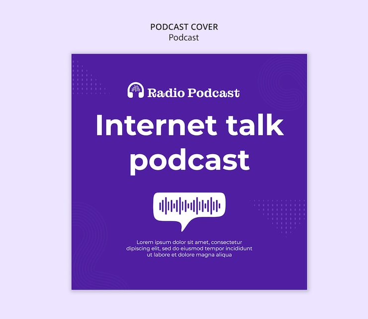 PSD grátis desenho de modelo de podcast