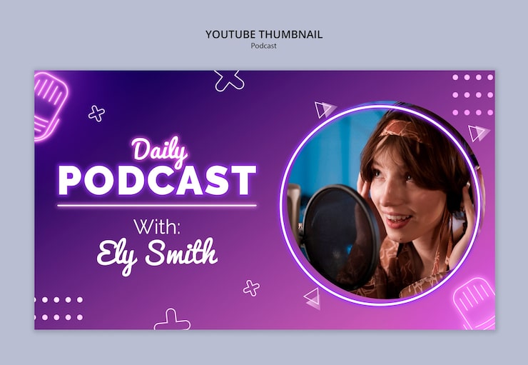 PSD grátis desenho de modelo de podcast